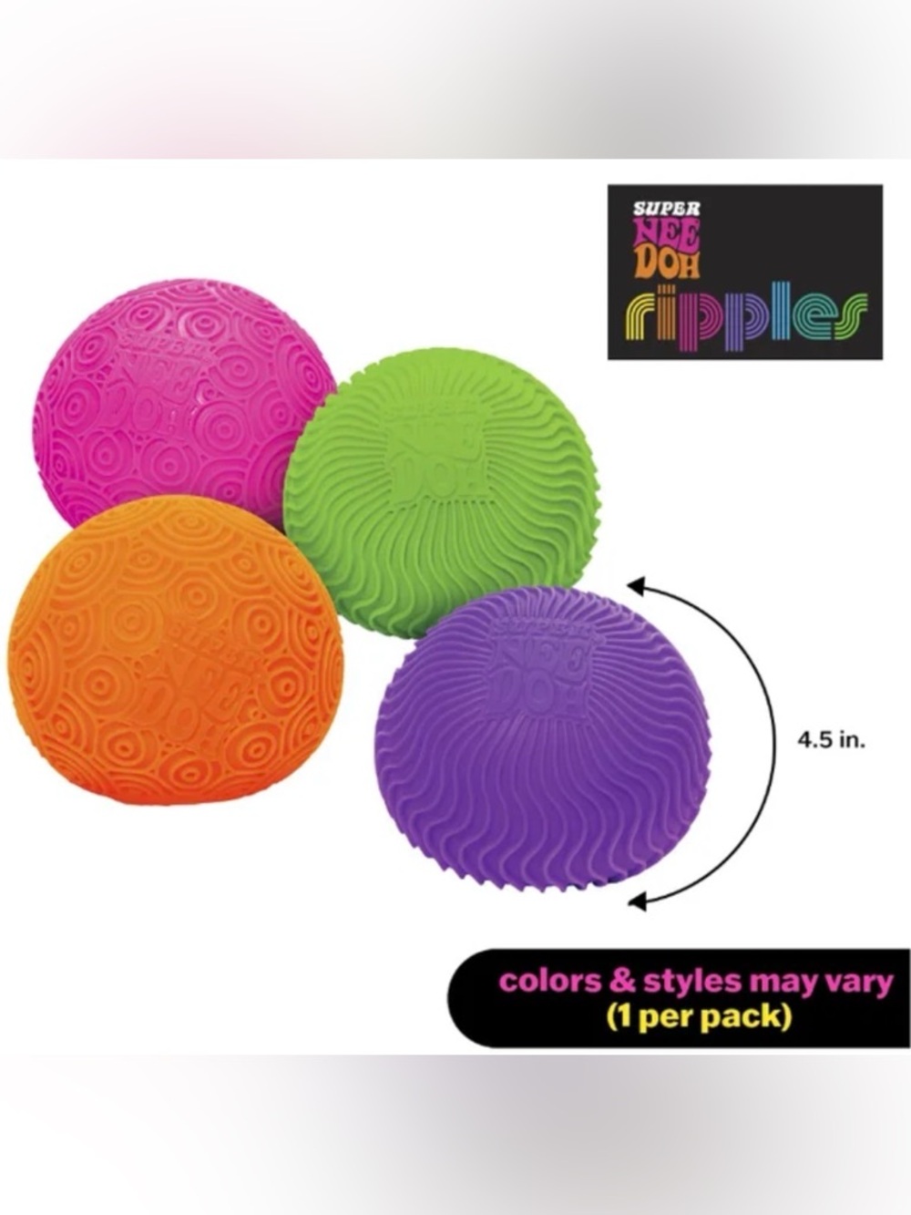 ๐ฅMega Super NeeDoh Ripples XL Purple Giant Sensory Squishy Fidget Ball - Picture 11 of 13